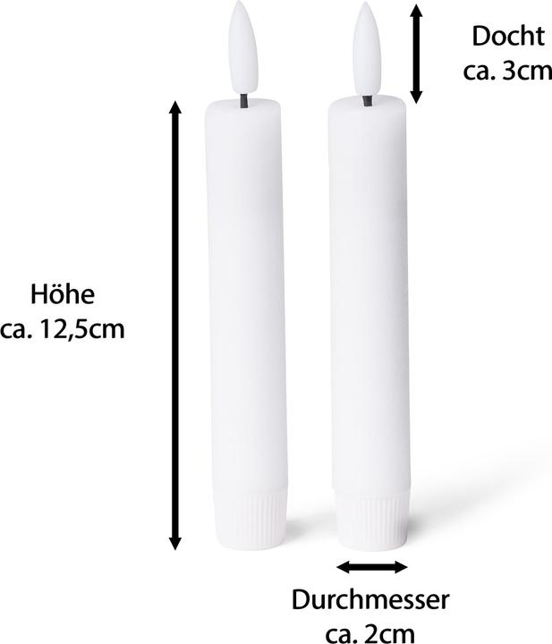 Actual product image Novaliv 4x Candle Holder 6cm Metal Stick Candles Table Candles GOLD with LED Stick Candle for Advent Wreath (6 x 6 x 6 cm)