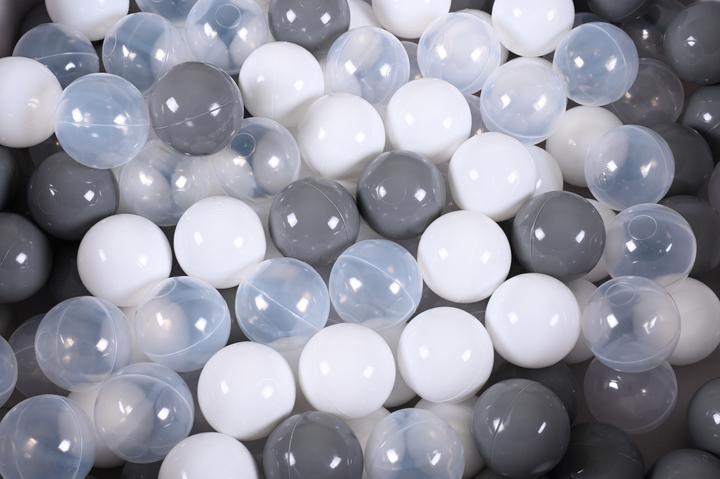 Actual product image Knorrtoys Ball pool soft - "Cute Animals" - 150 balls grey/white/transparent (approx. 7 cm)