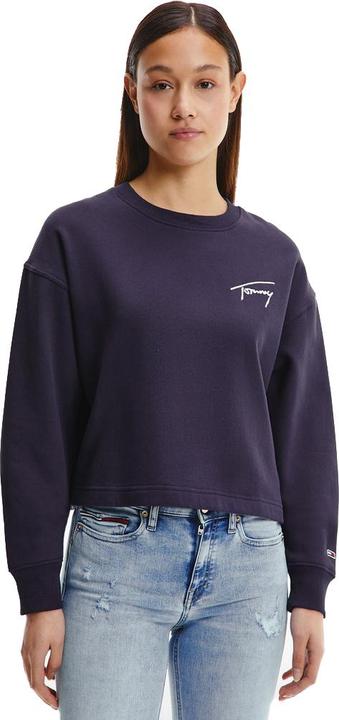 Actual product image Tommy Hilfiger TJW CROP TOMMY SIGNATURE CREW, blue(cblue (87)), size S (S)
