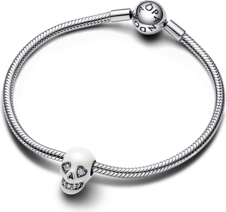 Image du produit Pandora Glow in the dark Tête de mort étincelante Charm (Argent sterling 925)