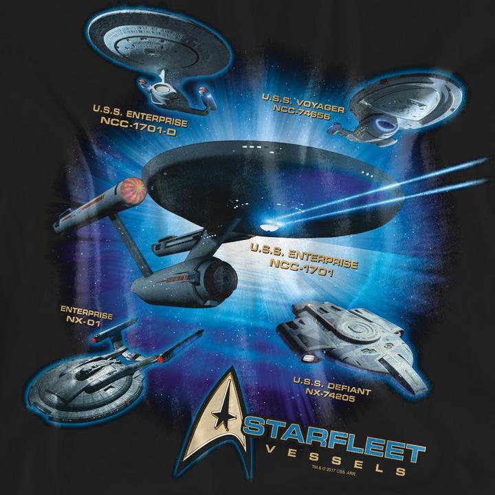 Image du produit - T-shirt STARFLEET VESSELS - Adulte (S)