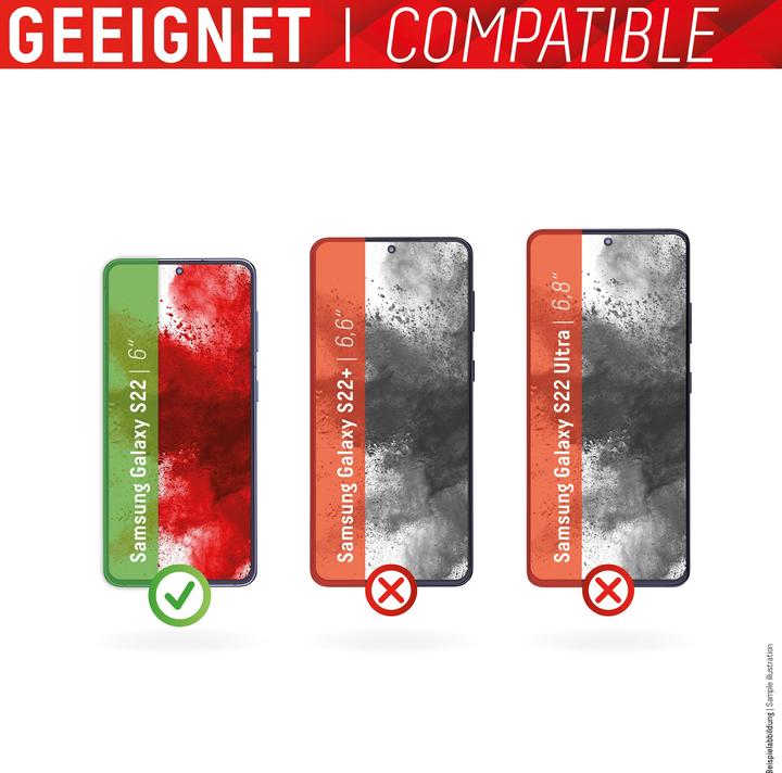 Productafbeelding Displex Real Glass, 2D Panzerglas + Handyhülle (1 Stuk, Samsung Galaxy S22 5G)
