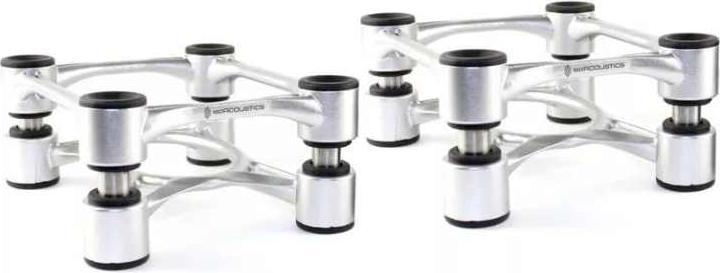Immagine prodotto Isoacoustics Aperta Speaker Ontkoppeling Stands, per coppia, alluminio-argento (1 coppia, Cavalletto, Inclinabile)