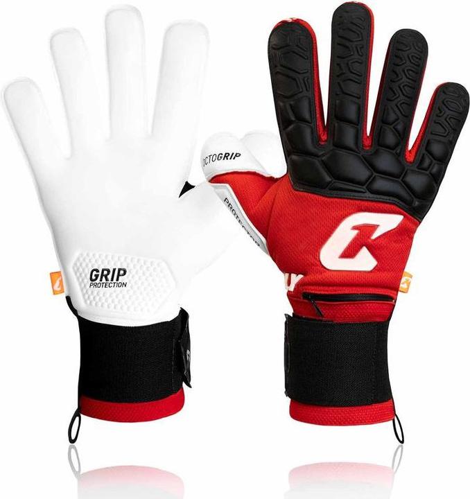 Actual product image Catch & Keep Football Gloves Fly Protect Gr. 9 Red Goalkeeper Keeper Goalie Gloves (9)