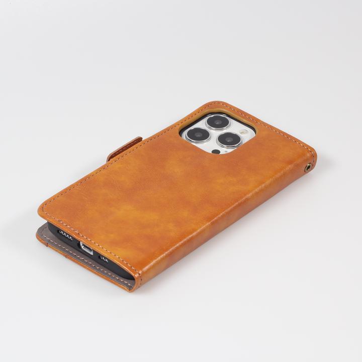 Image du produit PhoneLook Etui cuir Flip Wallet en cuir véritable avec stripe design et compartiment à cartes (Apple iPhone 13)