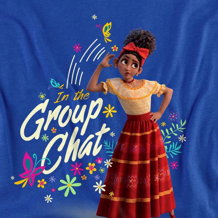 Actual product image Universal Textiles Unisex Adult In The Group Chat Dolores T-Shirt (L)