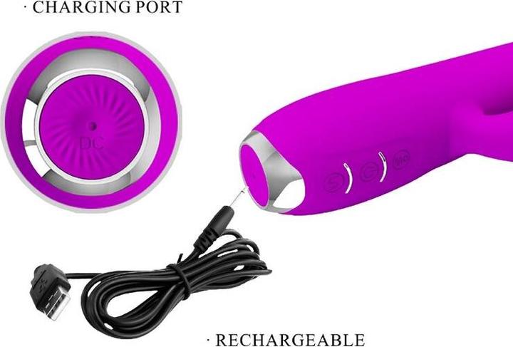 Immagine prodotto Pretty Love Regina Vibe e Wave Funzioni USB Silicone Viola