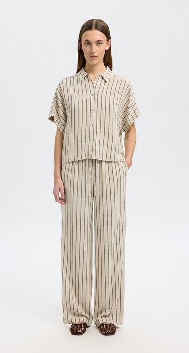 Immagine prodotto Selected Femme Slfviva Ss Striped Cropped Shirt Noos (40)