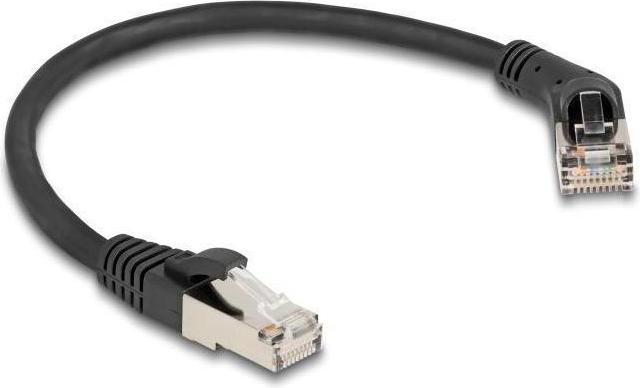 Immagine prodotto Delock Cavo di rete RJ45 Cat.6A S/FTP con spina 45ï¿½ angolata a destra e spina dritta 0,25 m (S/FTP, CAT6a, 0.25 m)