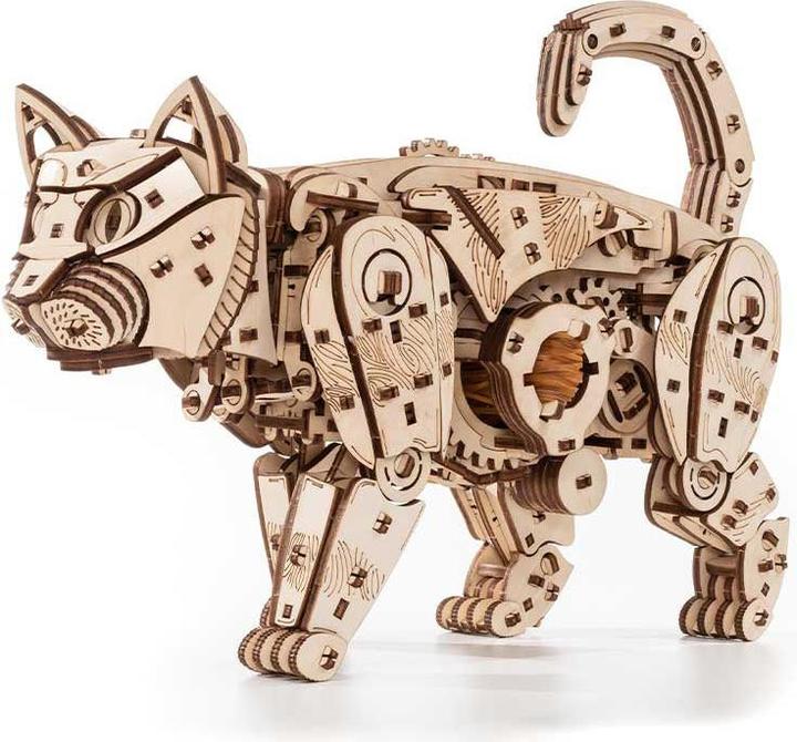 Eco Wood Art 3D Holz Modellbausatz - Katze Braun