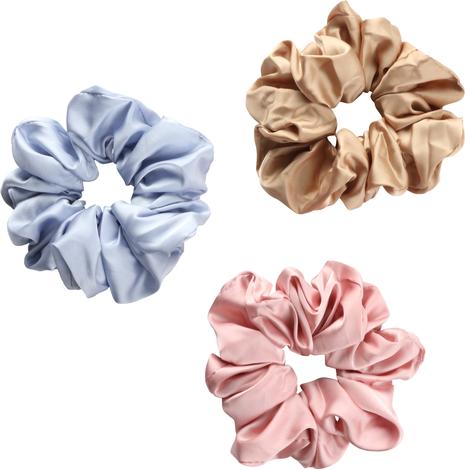 Trisa Fashion Grosses Scrunchy Hellblau, Rosa, Beige 3 Stk. (Haargummi)