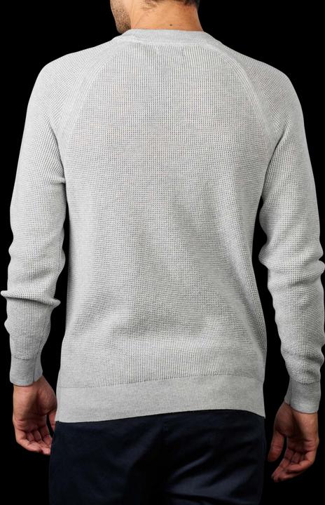 Actual product image GANT Waffle Rib Pullover Crew Neck light grey melange (3XL)