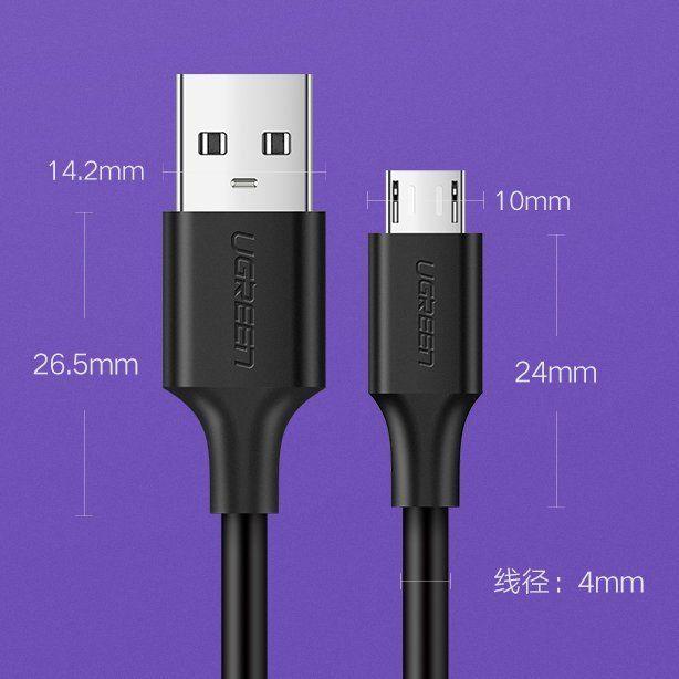 Produktbild Ugreen MicroUSB Lade und USB (1.50 m, USB 2.0)
