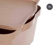 Image du produit Kipit boîte en plastique avec couvercle 14l beige (14 l)