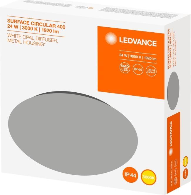Produktbild Ledvance LED Aufbauleuchte Surface Circular 400 24W/3000K 24W 1920lm 3000K IP44 50.000h white (1920 lm)