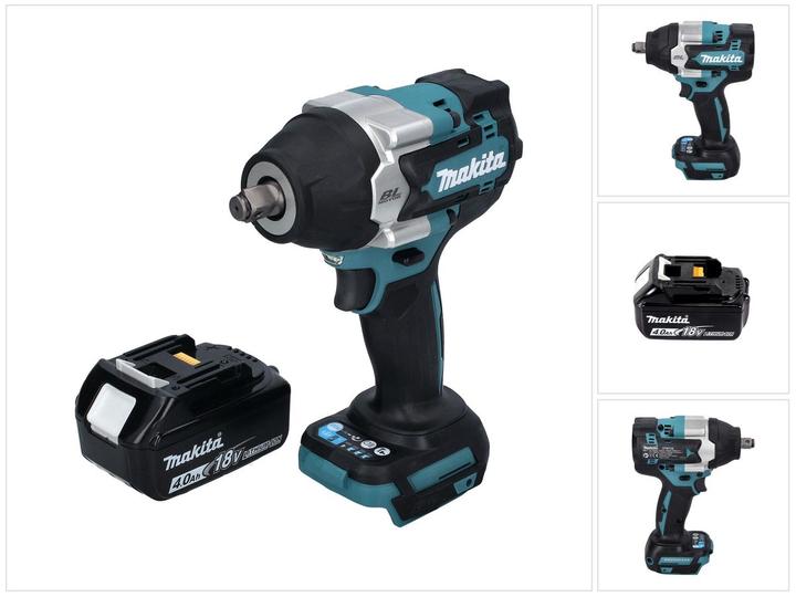 Actual product image Makita DTW 700 M1 Battery impact wrench 18 V 700 Nm 1/2" XPT Brushless + 1x battery 4.0 Ah - without (Rechargeable battery operated)