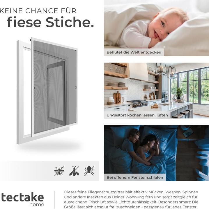 Image du produit tectake Moustiquaire pour fenêtre (100 x 120 cm)