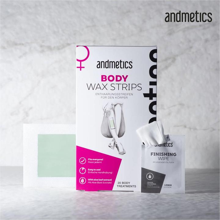 Immagine prodotto Andmetics Strisce di cera per il corpo (20 x)
