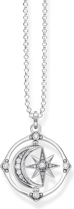 Thomas Sabo Kette Stern & Mond silber (Geschwärzt, 925 Sterlingsilber, 70 cm)