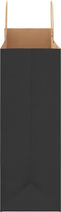 Produktbild VidaXL Kraftpapiertüten 50 Stk. mit Henkel Schwarz 32x17x44 cm Papiertüte (Geschenktüte, 50 x)