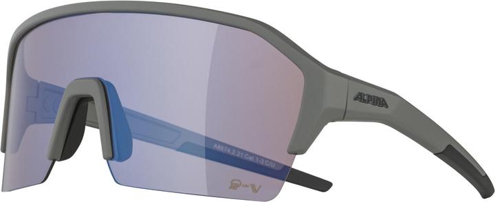 Image du produit ALPINA SPORTS Ram HR Q-Lite V (Moon-grey matt, Miroir Bleu)