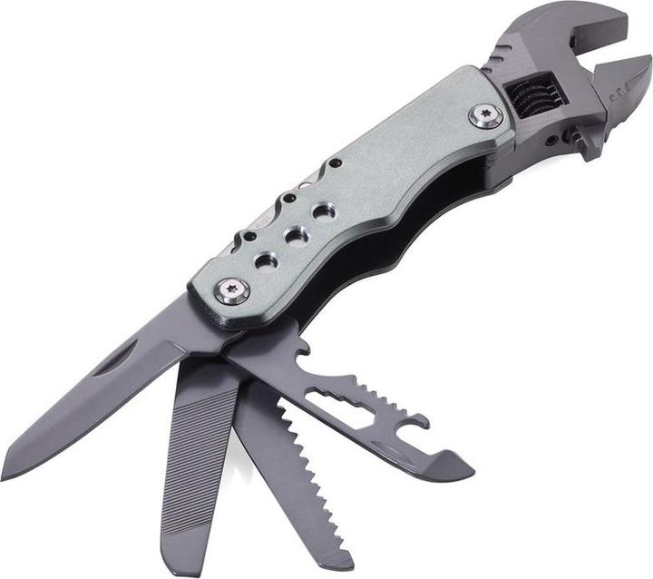 Produktbild Troika MAULSCHLÜSSEL Multi-tool with 12 functions, matt grey (12 Funktionen)