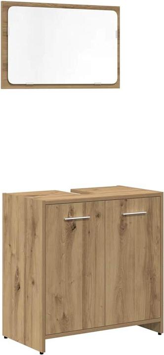 Actual product image VidaXL 3-tlg. Badmöbel-Set Artisan-Eiche Holzwerkstoff