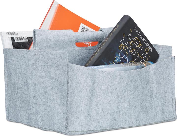 Actual product image Relaxdays Felt Newspaper Basket (32 x 28 x 24 cm)