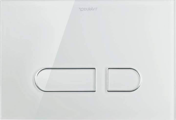 Actual product image Duravit DURASYSTEM A1 actuator plate 229.8x157mm, for WC, white glass
