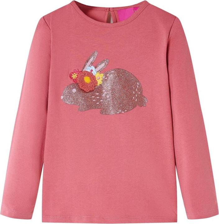 Produktbild VidaXL Kinder-Langarmshirt Altrosa 128,Material: 95 % Baumwolle. 5 (128)