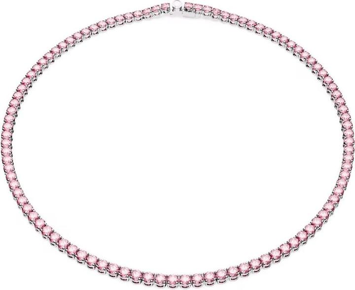 Produktbild Swarovski 5681800 Ketting Matrix Tennis zilverkleurig-roze 41 cm. (Swarovski Metall, 41 cm)