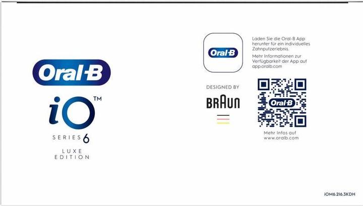 Energy Label Oral-B Elektrische Zahnbürste iO Series6 Grey Opal (Oscillating toothbrush)