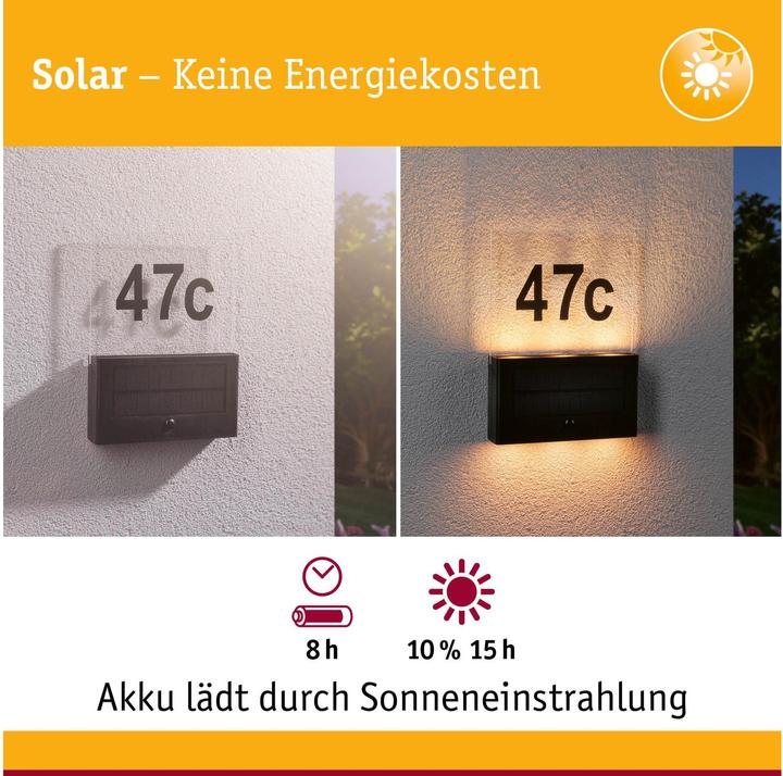 Immagine prodotto Paulmann Luce solare del numero civico (18 lm, IP44)