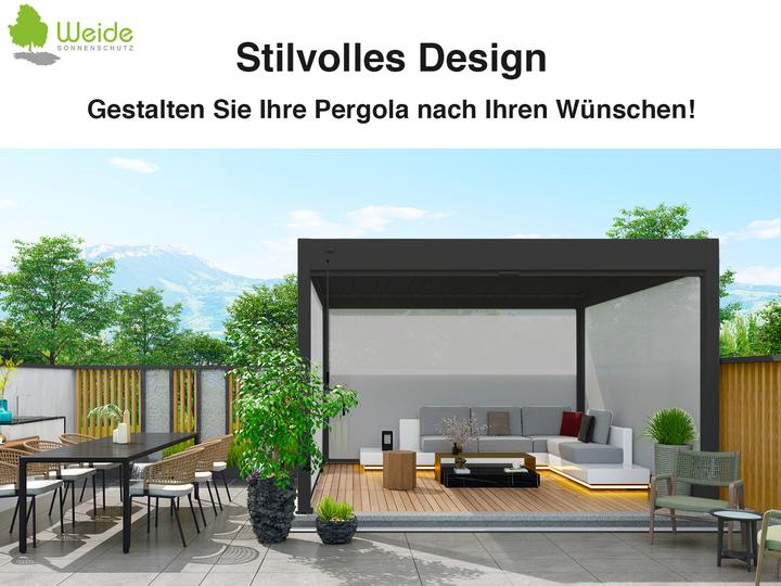 Image du produit Weide Pare-soleil pour pergola Ventaris/Seide 4m Anthracite (400 cm, 10 cm)