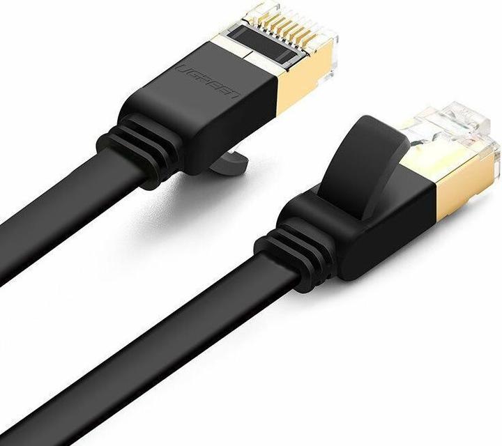Image du produit Ugreen Câble réseau plat Ethernet RJ45, Cat.7, STP, 0.5m (Noir) (U/FTP, CAT7, 0.50 m)