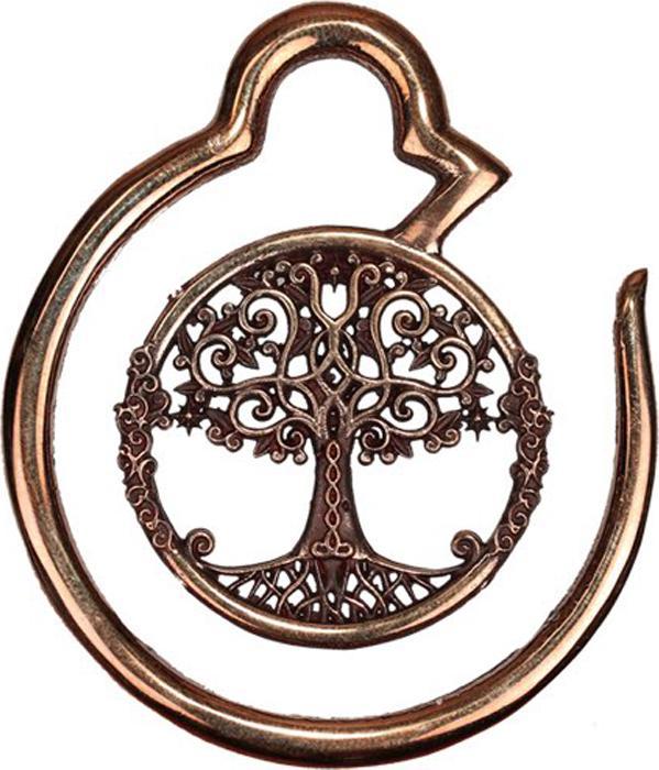 Image du produit Star Piercing Poids de l'oreille Bague en or rose Arbre de vie (sans laiton, Bronze)
