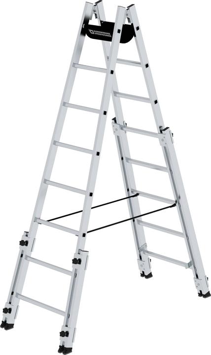 Produktbild Munk Sprossen-Stehleiter treppengängig 2x8 Sprossen (Stehleiter, 240 cm)