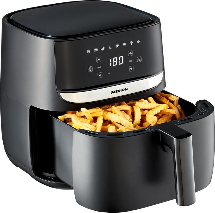 Image du produit Medion Heissluft-Fritteuse MD 10532, 1 kg, Schwarz