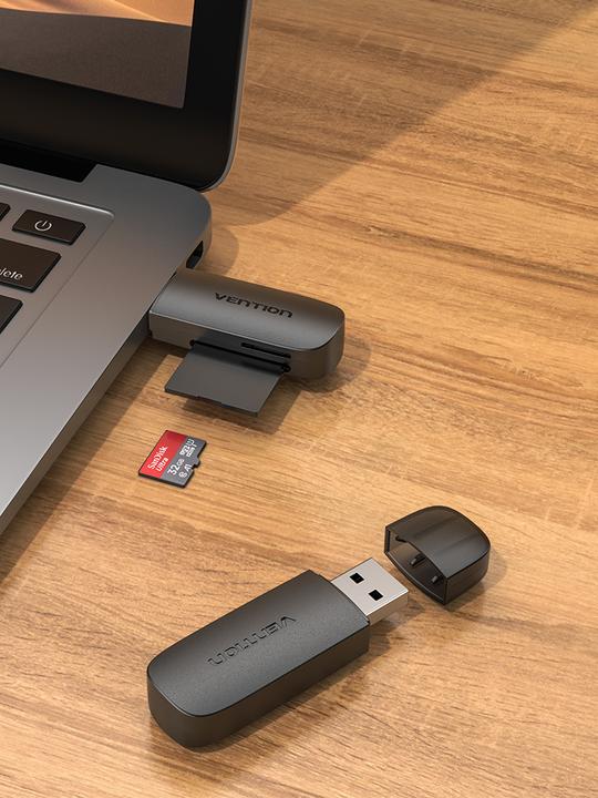 Actual product image Vention USB 3.0 A SD/TF card reader