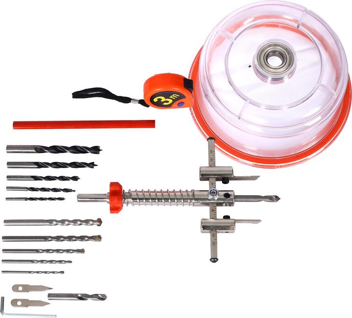 Image du produit Wiltec Coupe-cercle Cutter circulaire Ø 40-120mm Réglable Outil de découpe Protection anti-poussière ABS (40-120 millimètres)