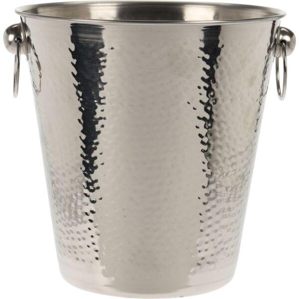 Koopman Champagnerkühler Edelstahl, silber, gehämmert