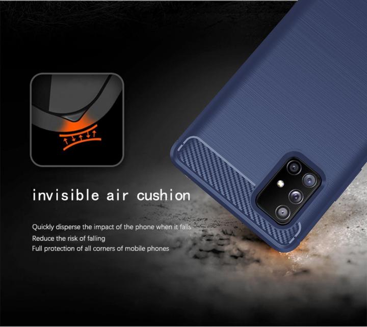 Produktbild Cadorabo TPU Ultra Slim carbon edelstahl Kombi Cover (Samsung Galaxy A71)