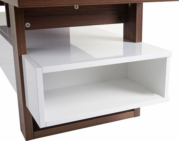 Immagine prodotto Swisshandel24 Porta TV, mobile porta TV, struttura 3D effetto noce lucido 46x150x45cm