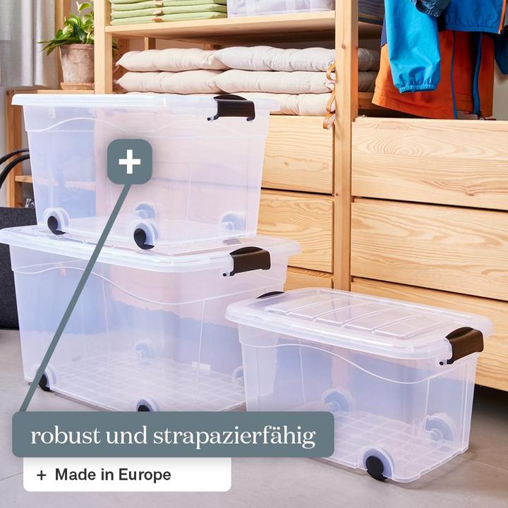 Actual product image Siena Home Set of 3 storage box 60 l with castors (61 x 45 x 36 cm, 60 l)