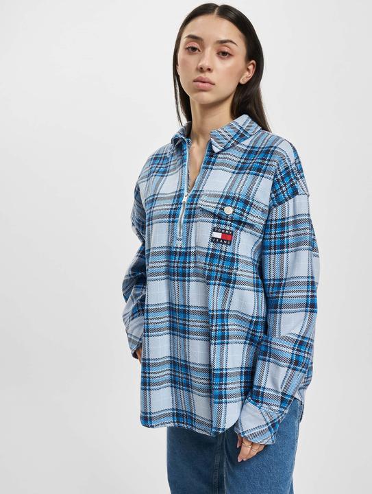 Produktbild Tommy Hilfiger Tommy Jeans Check Half Zip Overshirt - 86535 (XS)