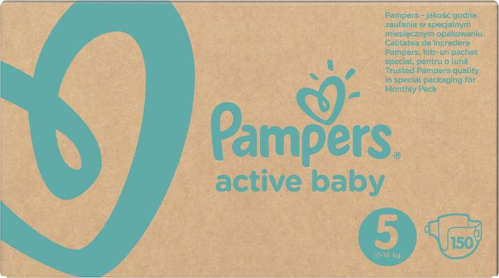 Image du produit Pampers Bébé actif (Taille 5, Pack mensuel, 150 pièce(s))