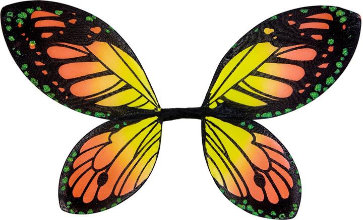 Immagine prodotto Widmann SCHMETTERLINGSFLÜGEL IN SCHWARZ-ORANGE-GELB Kindergrösse 66x38 cm