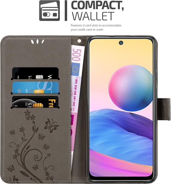 Immagine prodotto Cadorabo Custodia Flower Book (Xiaomi Poco M3 Pro 5G, Xiaomi Redmi Nota 10 5G)