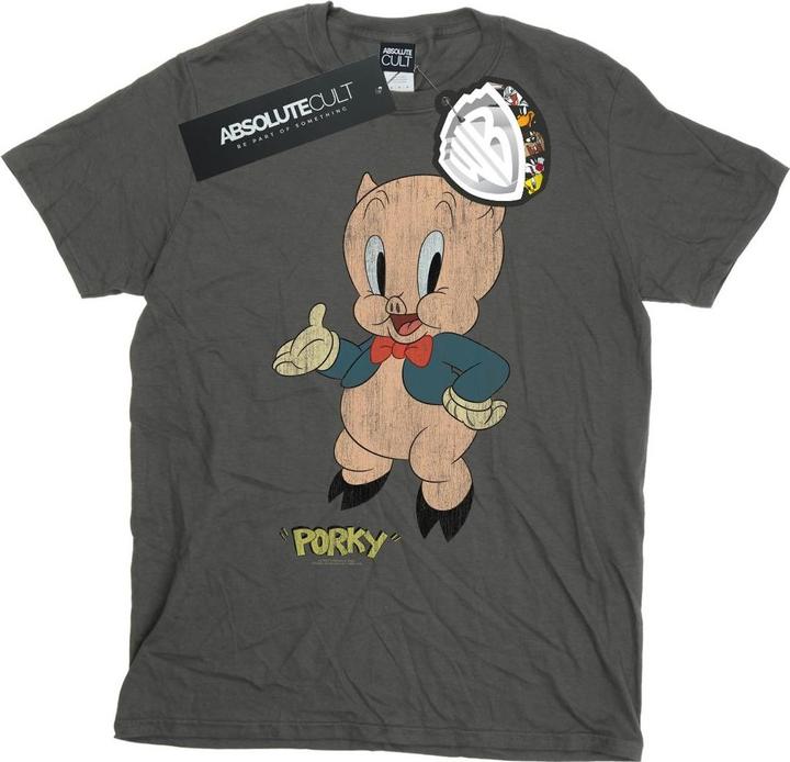 Looney Tunes Porky Pig Distressed TShirt (XXL)