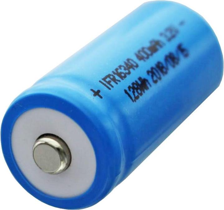 Actual product image EIZfan Battery IFR 16340 - Button Top unprotected (400 mAh)